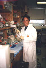 Andy working in a lab